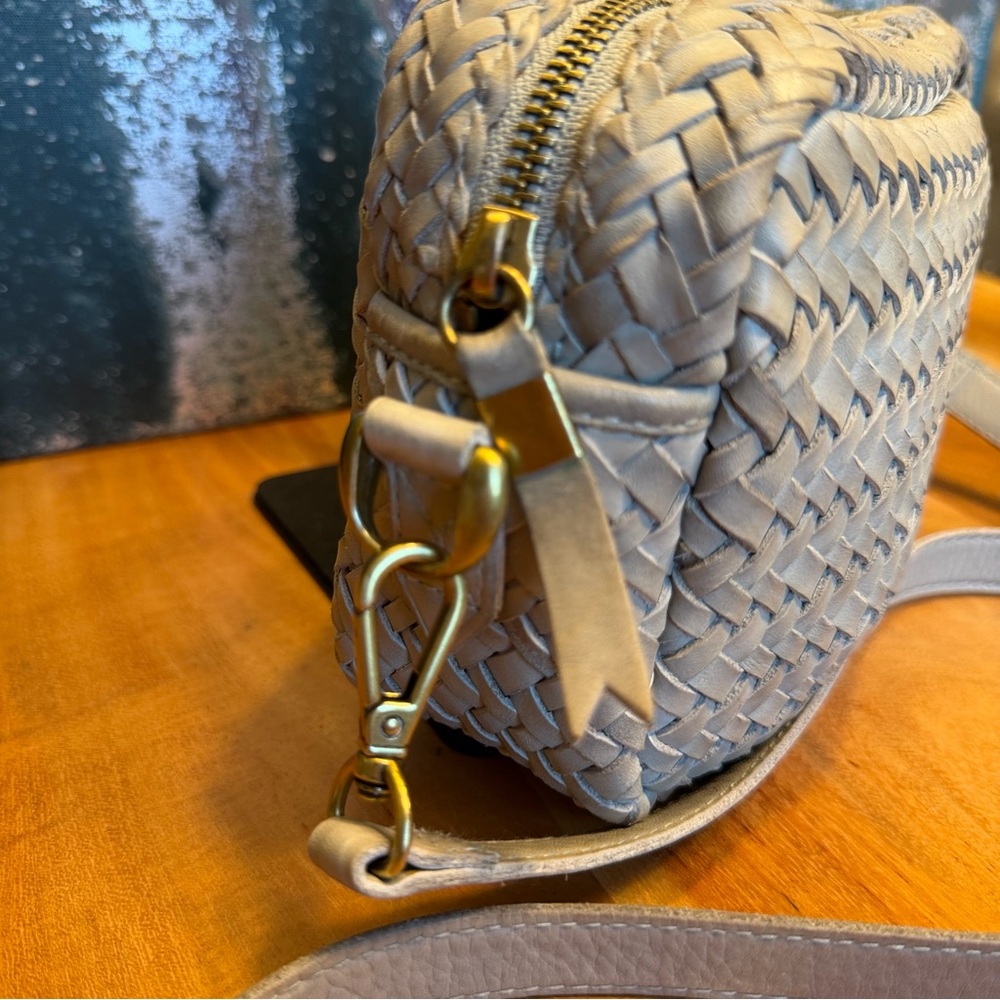 Madewell Transport Camera Bag: Woven Leather Edition (EUC) - Picture 9 of 14